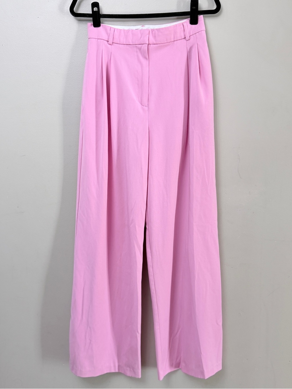 Dynamite Pink Wide Leg Pleated Dress Pants Trousers 6